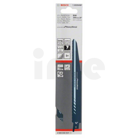 BOSCH Pilový list do pil ocasek S 1025 HBF, 5 ks 2608658010