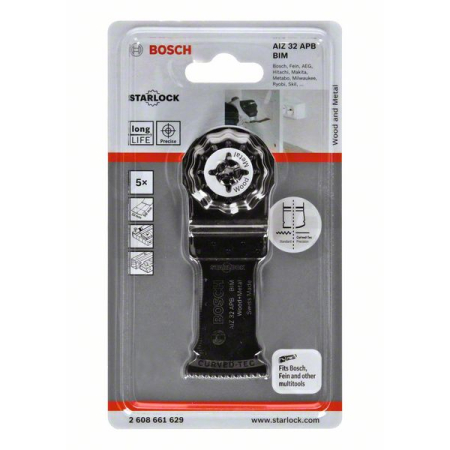 BOSCH Ponorný pilový list BIM AIZ 32 APB Wood and Metal, 5 ks 2608661629