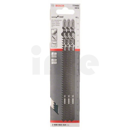 BOSCH Pilový plátek do kmitací pily T 744 D, 3 ks 2608663314