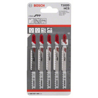 BOSCH Pilový plátek do kmitací pily T 102 D, 5 ks 2608667444