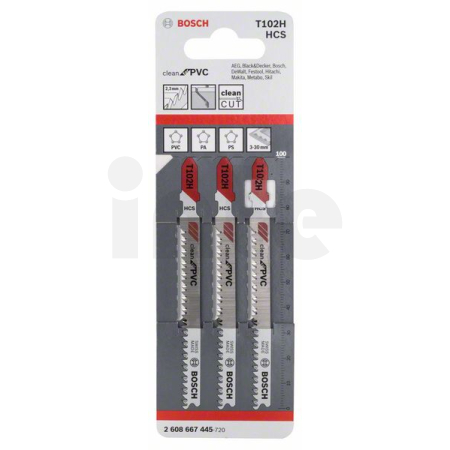 BOSCH Pilový plátek pro kmitací pily T 102 H, 3 ks 2608667445