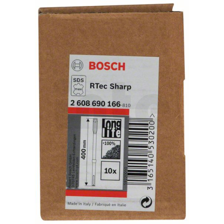 BOSCH Plochý sekáč RTec Sharp SDS max, 10 ks 2608690166