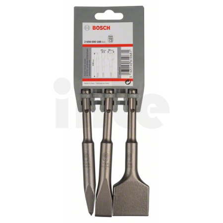 BOSCH 3dílná sada krátkých sekáčů SDS plus 0/20/40 mm 2608690180
