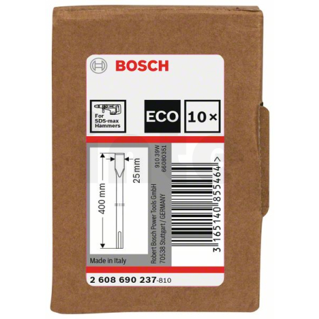 BOSCH 10dílná sada 400mm plochých sekáčů SDS max 2608690237