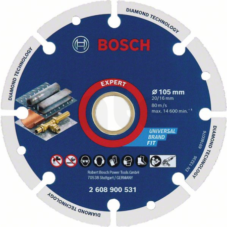 BOSCH Diamantový řezací kotouč EXPERT Diamond Metal Wheel 105 × 20/16 mm 2608900531