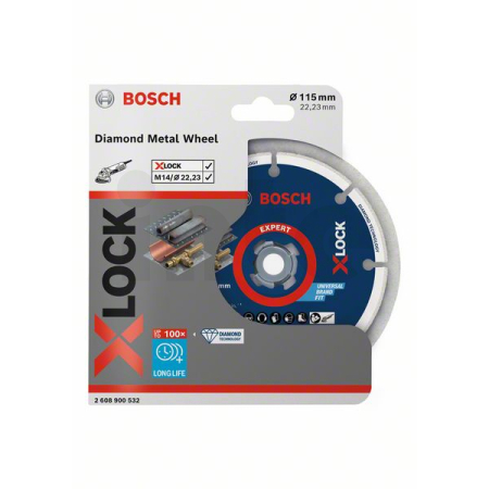 BOSCH Řezný kotouč EXPERT Diamond Metal Wheel X-LOCK 115 × 22,23 mm 2608900532