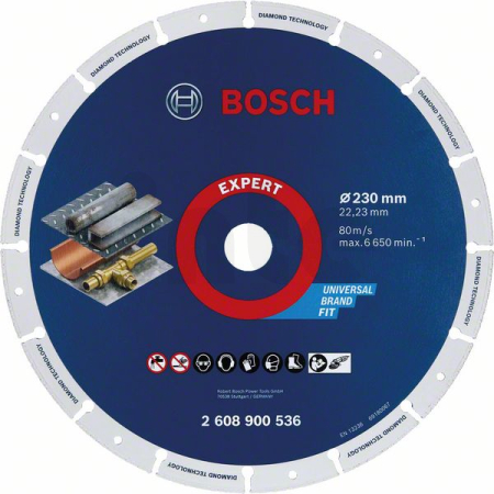 BOSCH Velký řezný kotouč EXPERT Diamond Metal Wheel 230 × 22,23 mm 2608900536