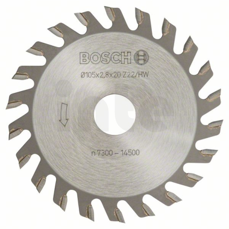 BOSCH Kotoučová fréza, 22, 20 mm, 2,8 mm 3608641002