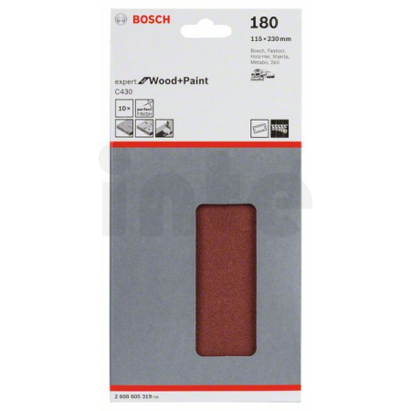 BOSCH Brusný papír C430, balení 10 ks 2608605319