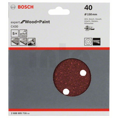 BOSCH Brusný papír C430, balení 5 ks 2608605716