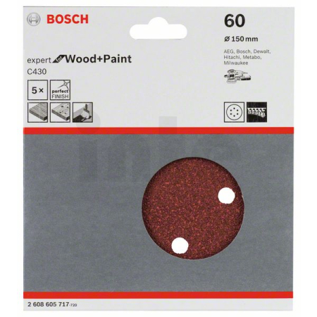 BOSCH Brusný papír C430, balení 5 ks 2608605717