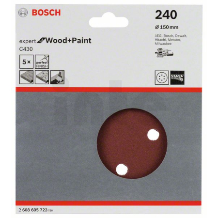 BOSCH Brusný papír C430, balení 5 ks 2608605722