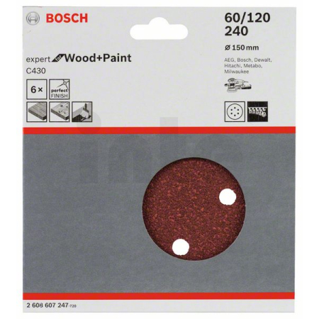 BOSCH Brusný papír C430, balení 6 ks 2608607247