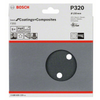 BOSCH Brusný papír PRO F355, 150 mm, G320, 5 ks 2608605129