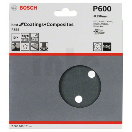 BOSCH Brusný papír F355, balení 5 ks 2608605131