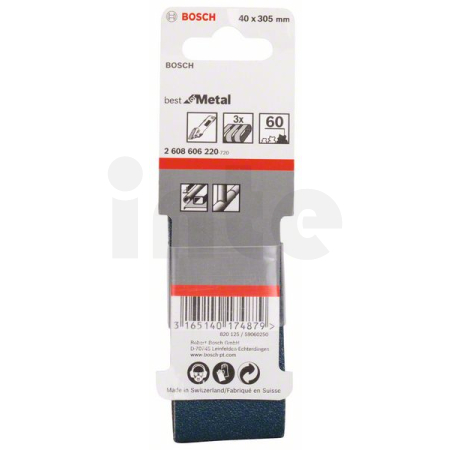 BOSCH 3dílná sada brusných pásů X450 2608606220