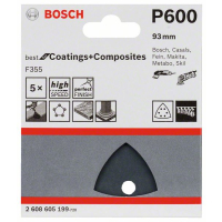BOSCH Brusný papír F355, balení 5 ks 2608605199