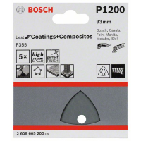 BOSCH Brusný papír F355, balení 5 ks 2608605200