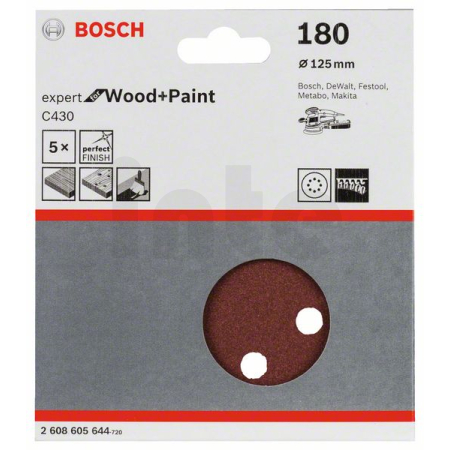 BOSCH Brusný papír C430, balení 5 ks 2608605644