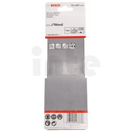 BOSCH 3dílná sada brusných pásů X440 2608606037