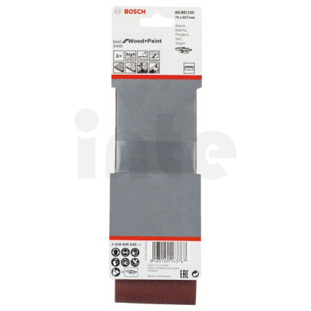 BOSCH 3dílná sada brusných pásů X440 2608606040