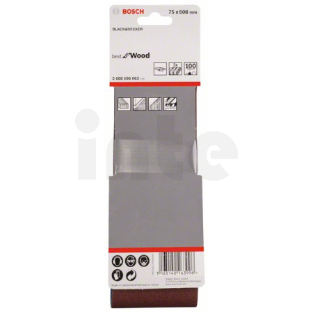 BOSCH 3dílná sada brusných pásů X440 2608606063
