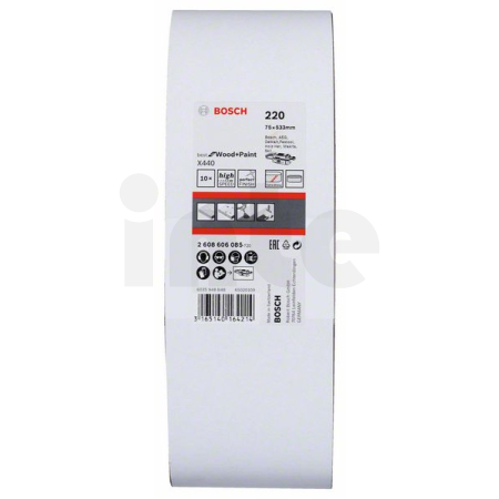 BOSCH 10dílná sada brusných pásů X440 2608606085