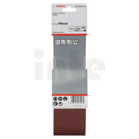 BOSCH 3dílná sada brusných pásů X440 2608606090
