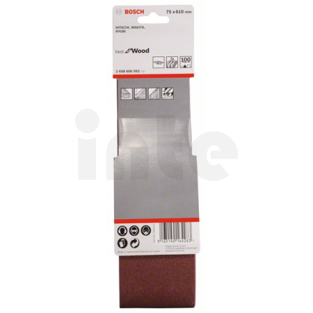 BOSCH 3dílná sada brusných pásů X440 2608606092