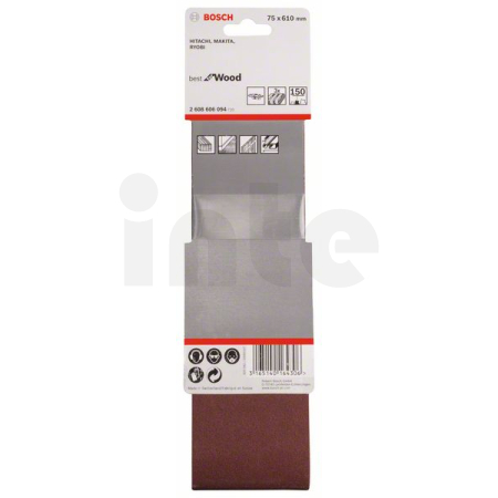BOSCH 3dílná sada brusných pásů X440 2608606094