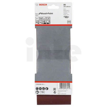 BOSCH 3dílná sada brusných pásů X440 2608606115