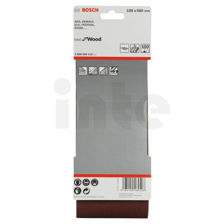 BOSCH 3dílná sada brusných pásů X440 2608606116