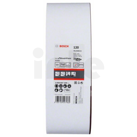 BOSCH 10dílná sada brusných pásů X440 2608607259