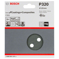 BOSCH Brusný papír F355, balení 5 ks 2608605120