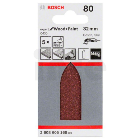 BOSCH Brusný papír C430, balení 5 ks 2608605168