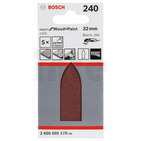 BOSCH Brusný papír C430, balení 5 ks 2608605170