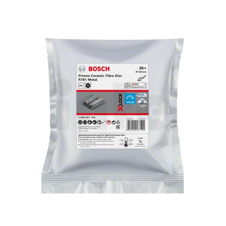 BOSCH Fíbrový brusný kotouč EXPERT R781 Prisma Ceramic X-LOCK 125 mm, 22,23 mm, P36, 25 ks 2608621794