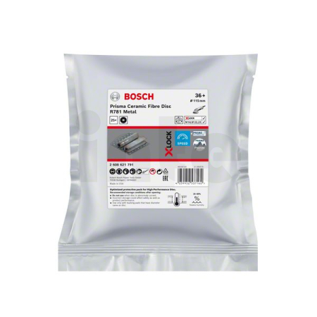 BOSCH Fíbrový brusný kotouč EXPERT R781 Prisma Ceramic X-LOCK 115 mm, 22,23 mm, G 36, 25 ks 2608621791
