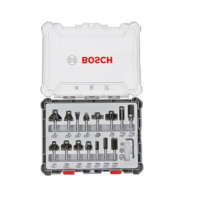 BOSCH Smíšená sada tvarových fréz s vřetenem Ø 8 mm, 15 ks 2607017472