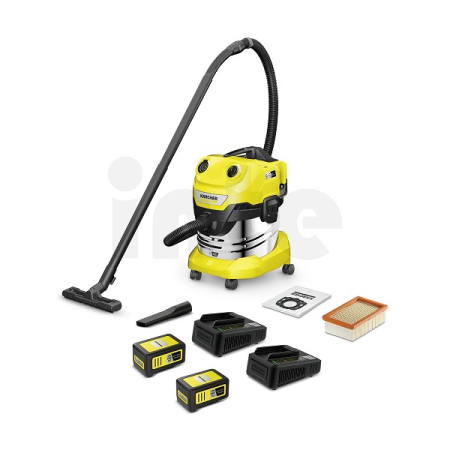 AKU Vysavač na mokré a suché nečistoty KÄRCHER WD 4-18 S Dual Battery Set 1.628-626.0