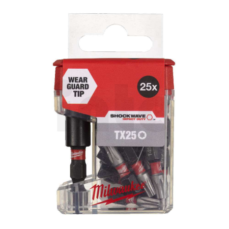 MILWAUKEE Šroubovací bit 1/4" Milwaukee Shockwave TIC TAC Set TX 25 (Sada 26 dílů) 4932479858