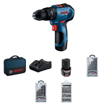 BOSCH Akumulátorový kombinovaný šroubovák GSB 12V-30 06019G9101