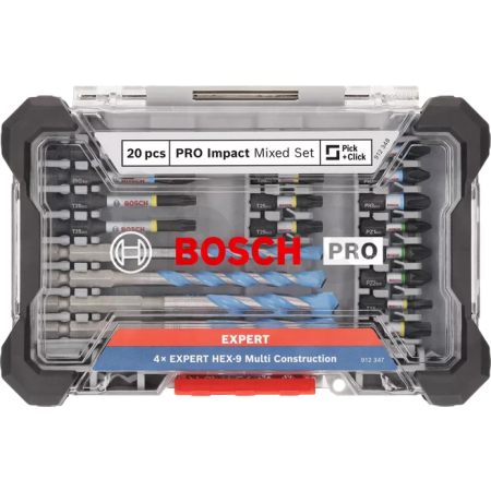 Bosch Professional sada bitů a vrtáků PRO Impact Mixed Set, 20 ks (2608521U83)