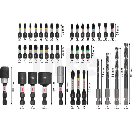 Bosch Professional sada bitů a vrtáků PRO Impact Metal Set, 40 ks (2608521U86)