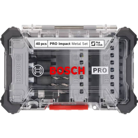 Bosch Professional sada bitů a vrtáků PRO Impact Metal Set, 40 ks (2608521U86)