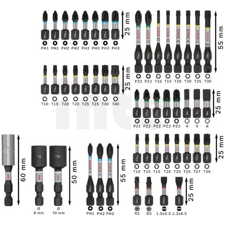 Bosch sada bitů PRO Impact Screwdriver Bit Set, 50 ks (2608521U89)