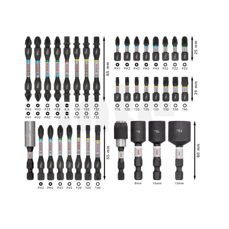 BOSCH Sada šroubovacích bitů PRO Impact, 36 ks 2608521U73