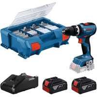 BOSCH GSB 18V-65 Akumulátorový příklepový vrtací šroubovák, 2 x 4.0Ah, L-case 06019N3307