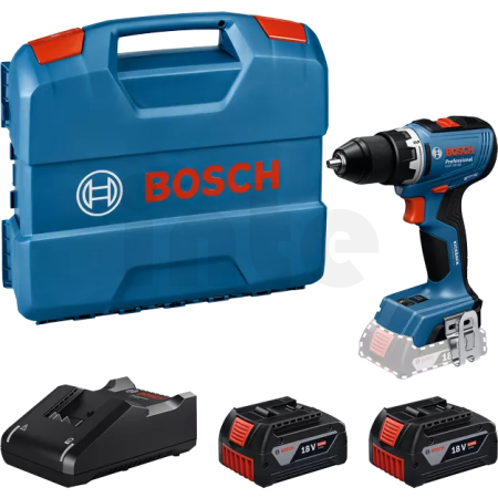BOSCH GSR 18V-65 Aku vrtací šroubovák, 2× GBA 5.0Ah, L-case 06019N3232