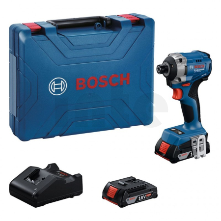 BOSCH GDR 18V-215 Aku rázový utahovák, 2x GBA 2.0Ah, L-BOXX 06019N2022